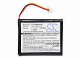 Rechargeable lithium-ion battery pack with wiring and white connector, black casing