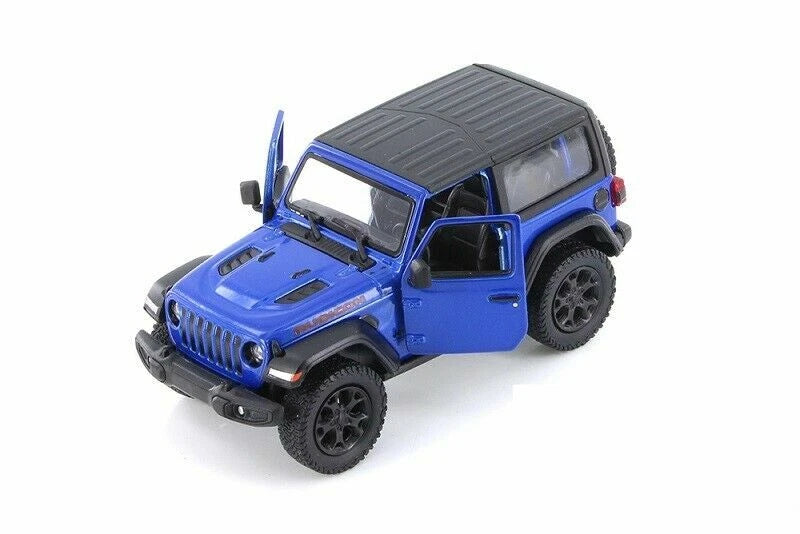 5" Kinsmart Jeep Wrangler Rubicon Hard Top Diecast Model Toy Car 1:34 Blue