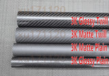 1-2PC 3K Carbon Fiber Tube 20-30mm ODx 500mm Roll Wrapped-Industrial/Drone Frame