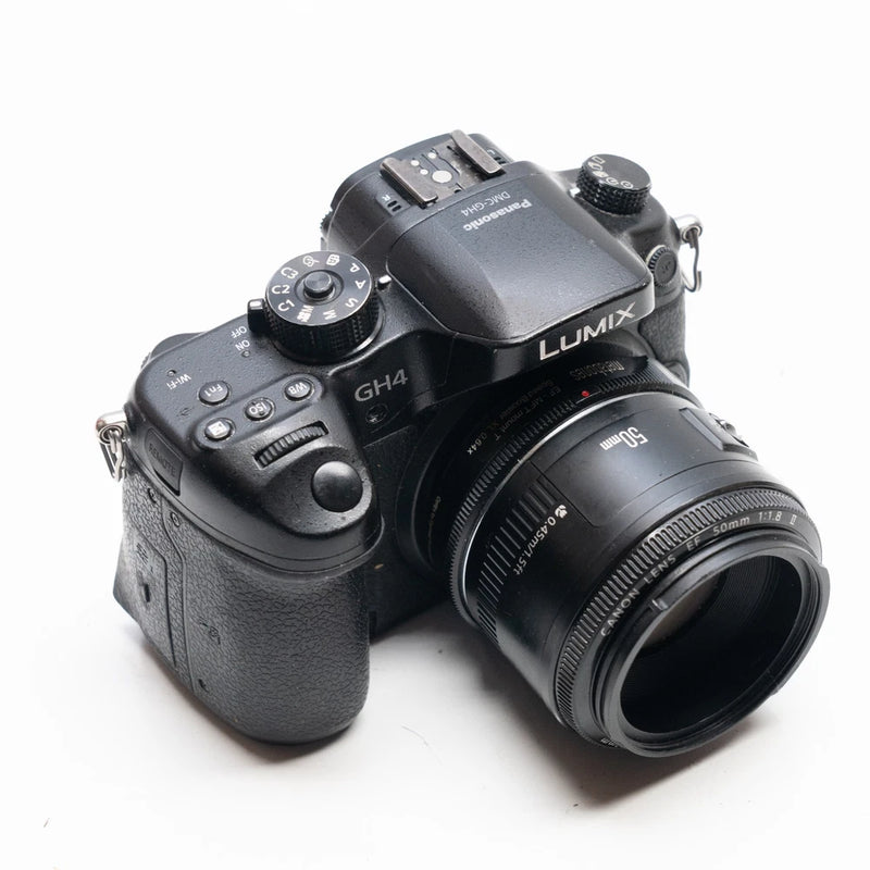 Panasonic Lumix GH4 Camera w/ Metabones Speedbooster EF to MFT Canon 50mm Lens
