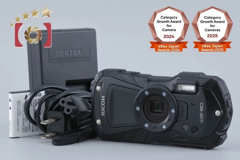 "Shutter count 119" Ricoh Pentax WG-80 Black 16.0 MP Waterproof Action Camera