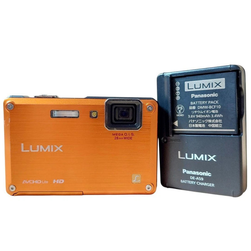 Panasonic DMC-FT1 Compact Digital Camera Sunrise Orange Waterproof Tough