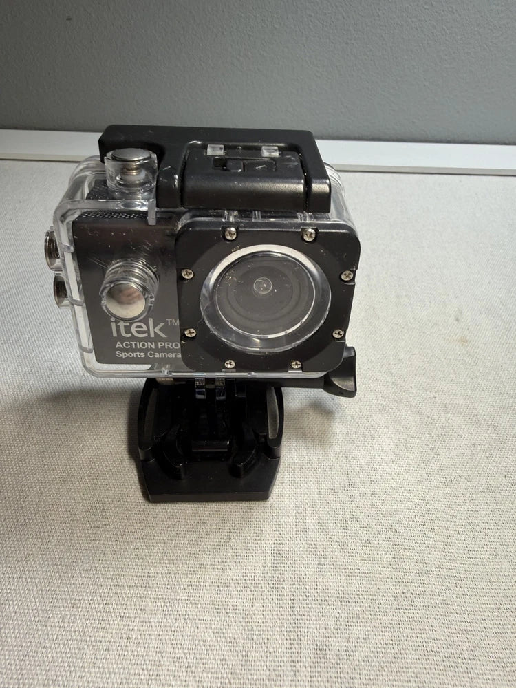 iTek Waterproof 1080p Full Hd Black Pro Sports Action Camera Not Tested
