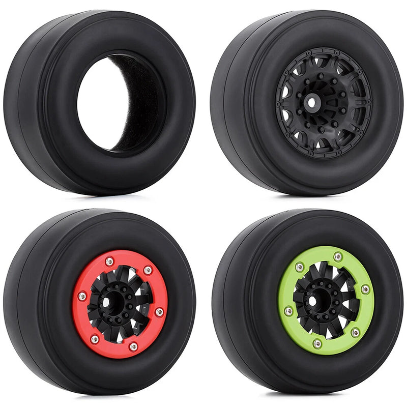 RC Car Drag Racing Wheel Tires 1/10 Short-course for Traxxas Slash 2WD Losi DR10