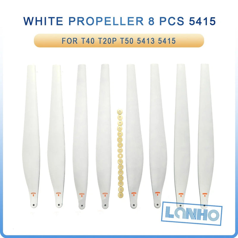 White propeller blade set of 8 for drone