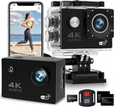 30FPS 98FT 4K Ultra HD Waterproof Cam Underwater SD Card