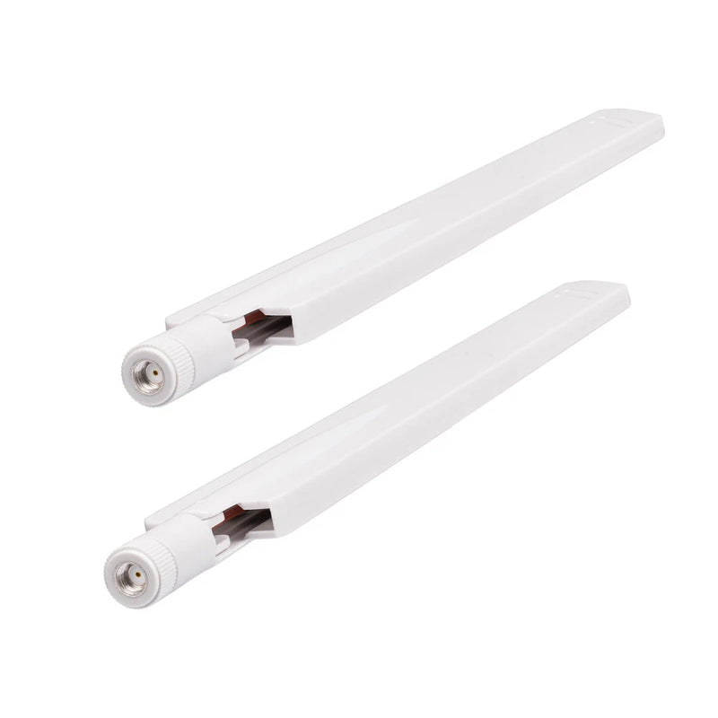2pack Tri-Band WiFi 6E Antenna 2.4GHz 5GHz 6GHz RP-SMA White for Security Camera