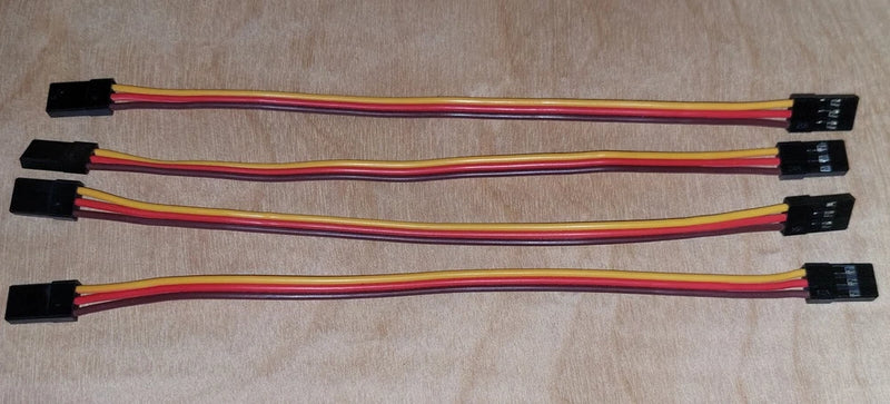 4 Pcs Servo ESC Lead Wire Cable 3 Pin Male to Male 22AWG 5.9in for RC Car Drone