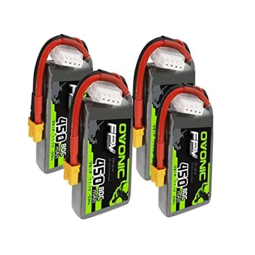 3S 80C 450mAh 11.1V Lipo Battery with XT30 Connector for RC FPV Battery