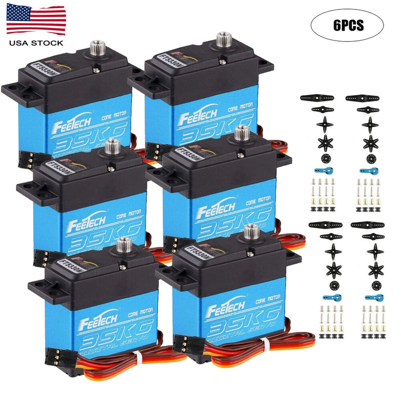 6x 35KG High Torque 180?? Digital Servo for RC Car Crawler Truck,Boat Waterproof