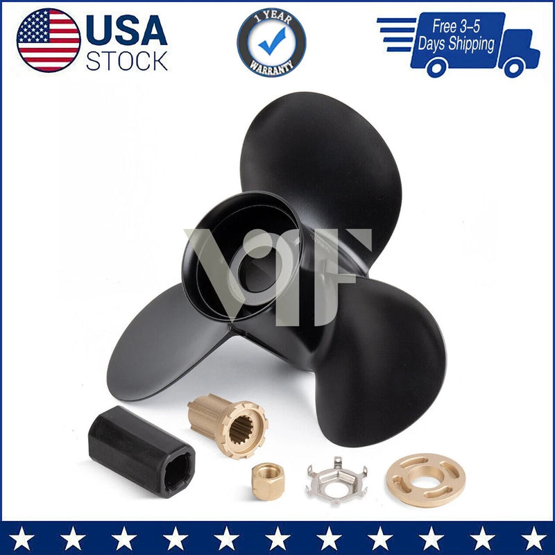 Aluminum Propeller 13-3/4x15 Mercury 40-140HP 3 Blade 15 Tooth RH 48-773342A45 Propeller