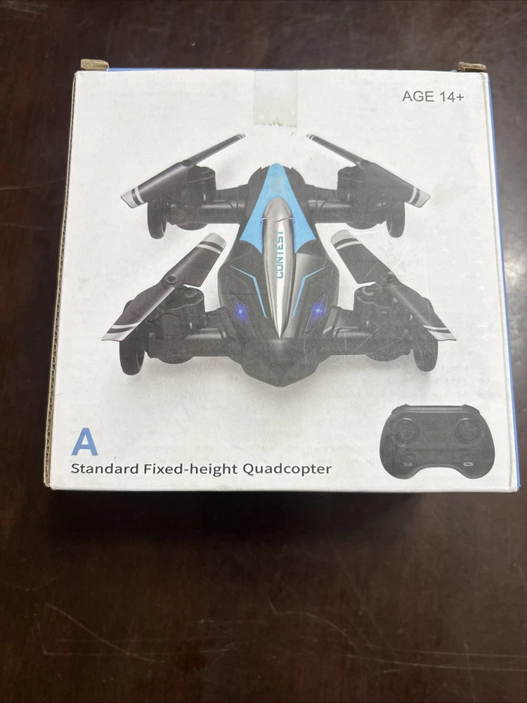 RC mini quadcopter toy box with drone illustration and controller