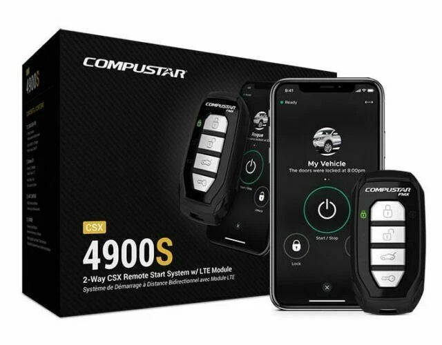 Compustar CSX4900-S 2-Way LED Remote + Drone Mobile DR-X1 LTE Smartphone Control