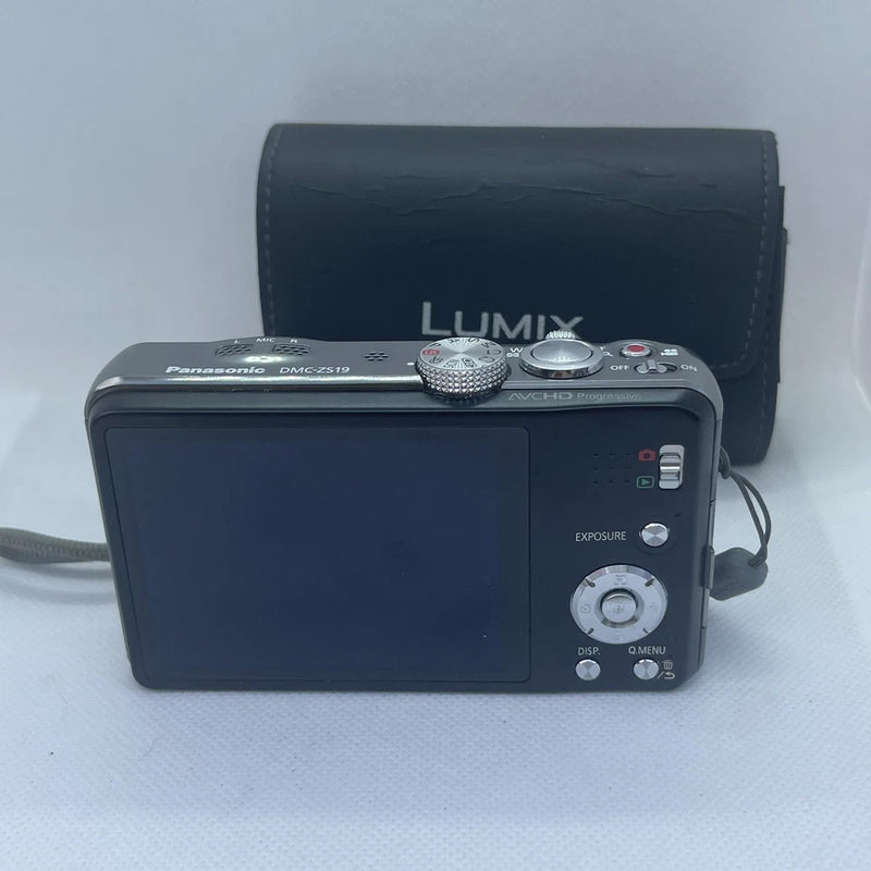 Panasonic Lumix DMC-zs19 Digital Camera 20x Zoom Leica Lens Black w/ Case