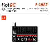 HOTRC F-10AT 10 Channel 2.4G Receiver Built-in Gyro PWM Output RC Drone Parts