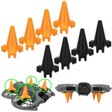 Extended landing gear protective stand set for DJI NEO2 drone, orange and black