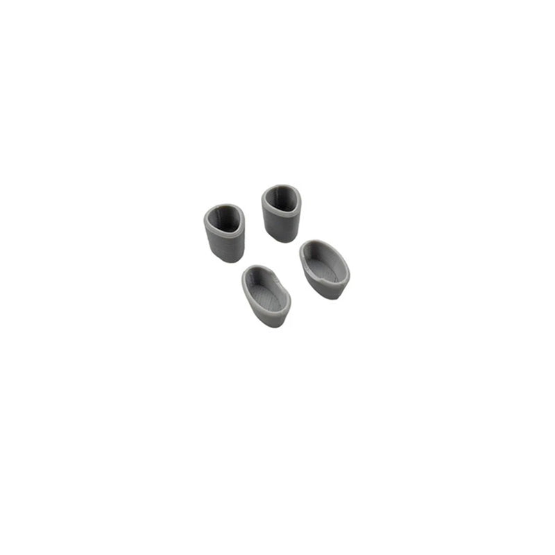 Gray cylindrical rubber sleeve caps for drone stand bracket, set of 4