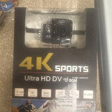 Ultra HD DV Action Camera 4K Video, 16MP, Wi-Fi, Water Resistant, Black