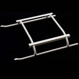 Flywing helicopter landing skid frame, white metal bar with cross supports