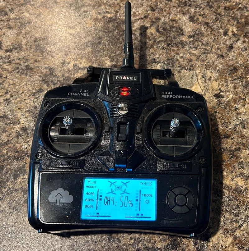 Propel PL-1540 quadcopter remote controller with dual joysticks and LCD screen