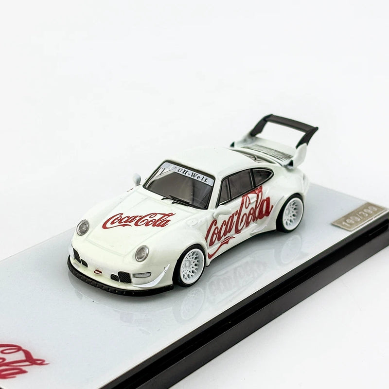 1:64 993 RWB White Wide Body Alloy Diecast Model Tuned Car Collectible