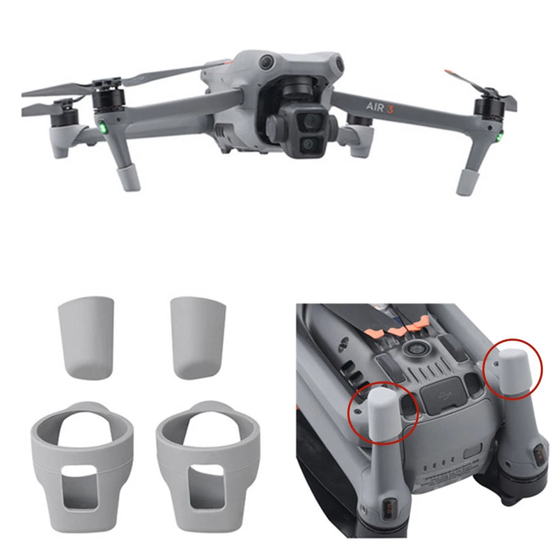 Drone landing stand cover pads with non-slip grip, pair of covers