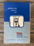 Vintage Original Rare Eico Model 584 Battery Tester instruction Manual Battery