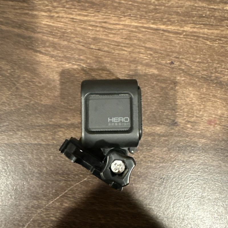 GoPro HERO Session action camera, black, front screen with HERO branding