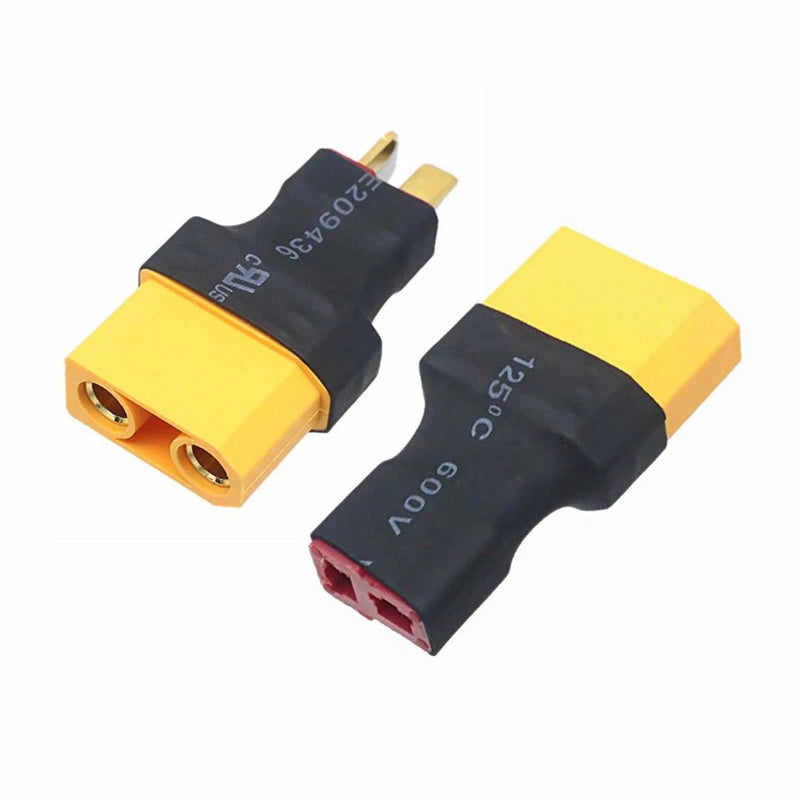 RC XT90 adapter with Deans T plug, female-to-male connector ports