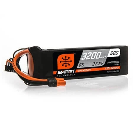 Spektrum 3200mAh 6S 22.2V 50C Smart LiPo Battery SPMX32006S50 Battery