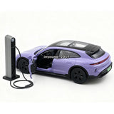 1/36 Porsche Taycan Turbo S Cross Turismo Model Car Diecast Toy Vehicle Purple Battery