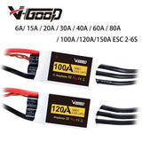 VGOOD Brushless ESC 6A-120A 2S W/1.5A SBEC for Fixed Wing RC FPV Airplane Spare