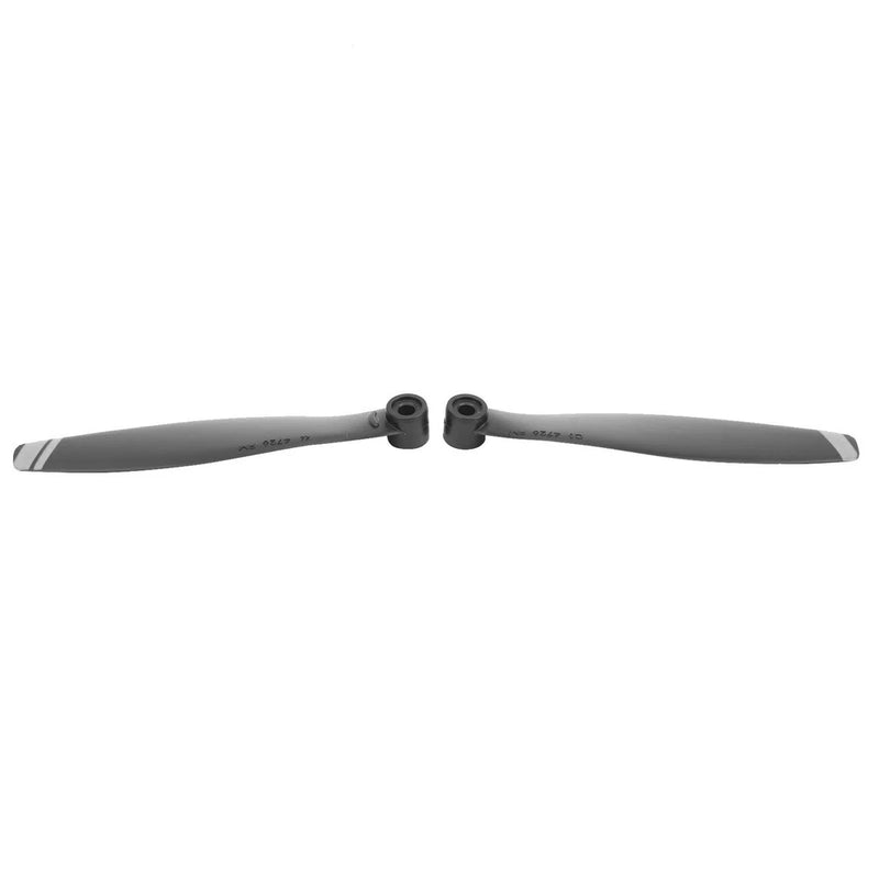 Gray drone propeller replacement spare part, two blades with center hubs