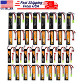 1200mAh/1400mAh/2000mAh 7.4V/11.1V 2S/3S Airsoft Battery + Mini Tamiya Connector