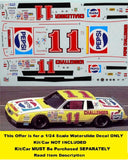 POWERSLIDE #11 PEPSI CHALLENGER 1983 CHEVROLET MONTE CARLO WALTRIP 1/24 DECAL