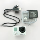 GoPro HERO 3+ Plus Action Camcorder Camera Silver W/ OEM Battery, Case & Cord