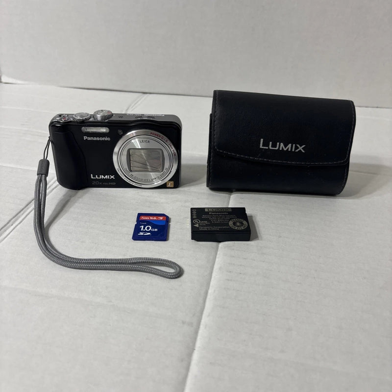 Panasonic Lumix DMC-ZS19 14.1MP Digital Camera Battery 10GB SD Card & Case Works