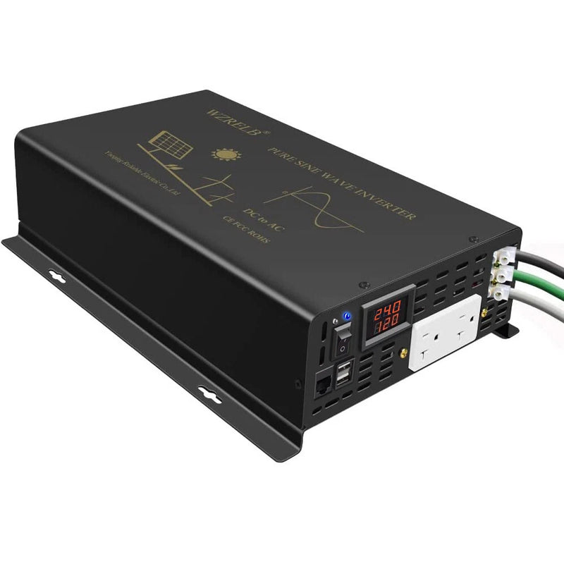 36V Pure Sine Wave Inverter 3000W Power DC to AC 120V Car Converter Home Remote