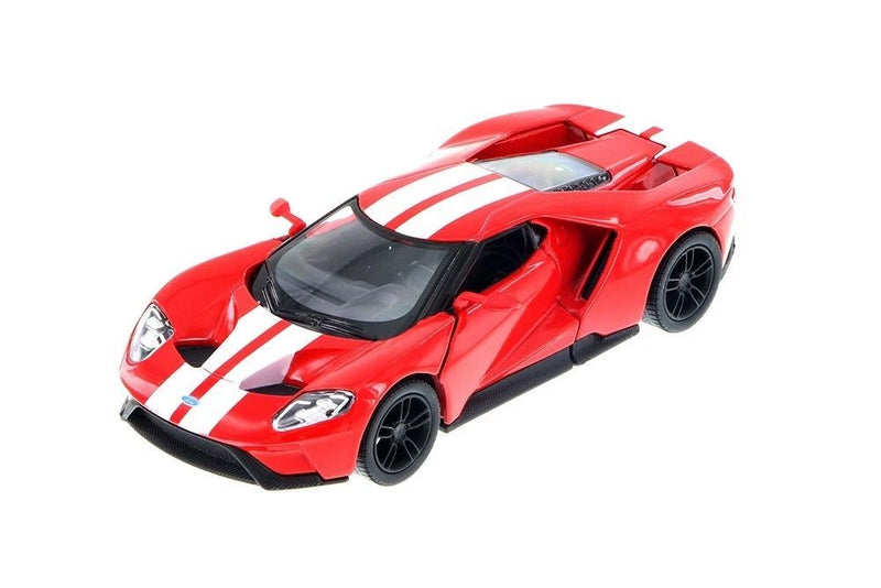 New 5" Kinsmart 2017 Ford GT w Stripes 1:38 Scale Diecast Model Toy Car- RED