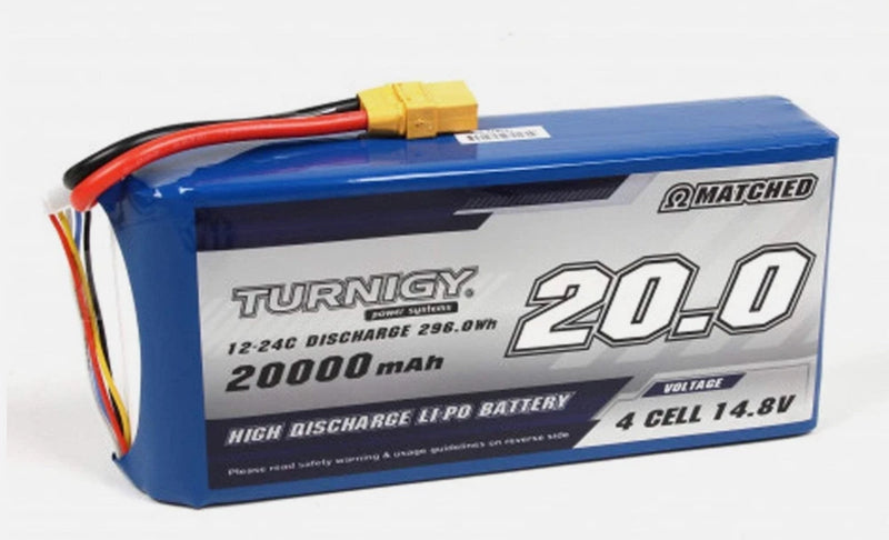 Turnigy High Capacity 20000mAh 4S 12C Lipo Pack w/XT90