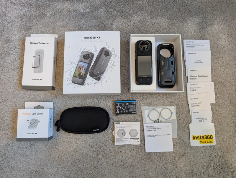 Insta360 X4 8K Action Camera inc Screen Protector, Premium Lens Guards, Care Kit