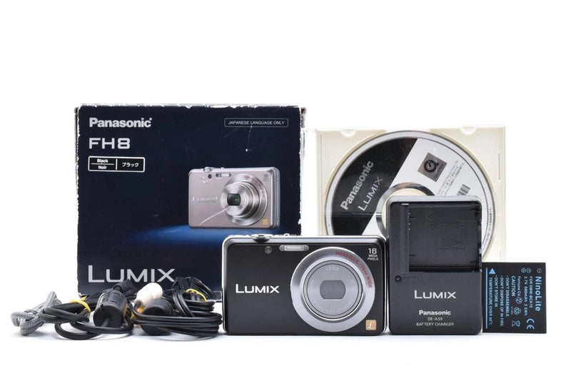 Excellent Panasonic LUMIX DMC-FH5 Black Compact Digital Camera With Original Box