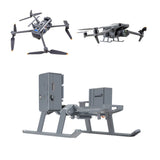 Drone air-dropping ring thrower device with gray dual side plates and mount