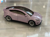 2023 Hot Wheels Tesla Model Y Custom Pink With Real Rider wheel swapped