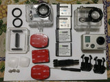 GoPro HERO2 action camera kit with batteries and mounting accessories