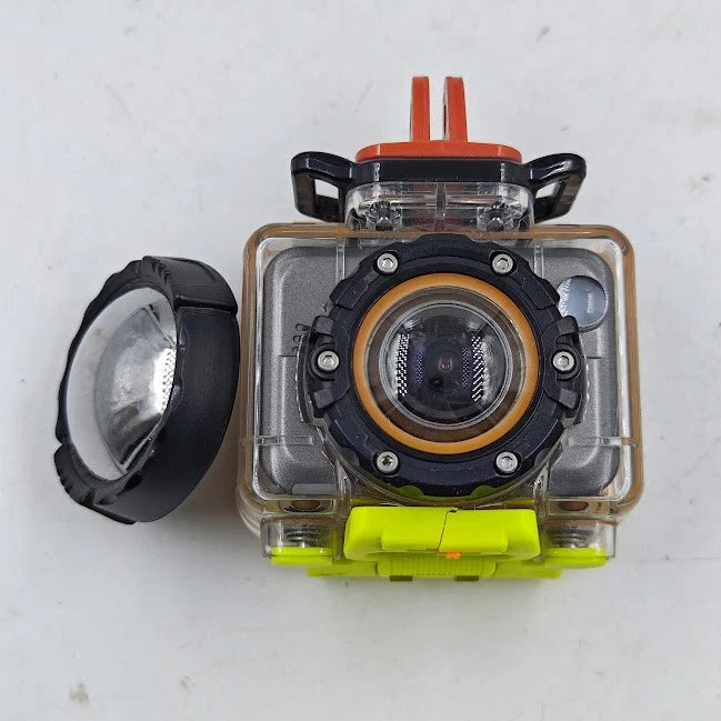 Untested Action Camera with Plastic Case & Stand - Signs of Use