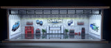 Custom Hot Wheelz Theme FOR Hot Wheels 1:64 Model Diorama Garage LED Lighting!