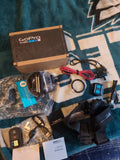 GoPro Camera Waterproof Wrist Case Remote w/Keys Cables Mount Papers NOS New Lot