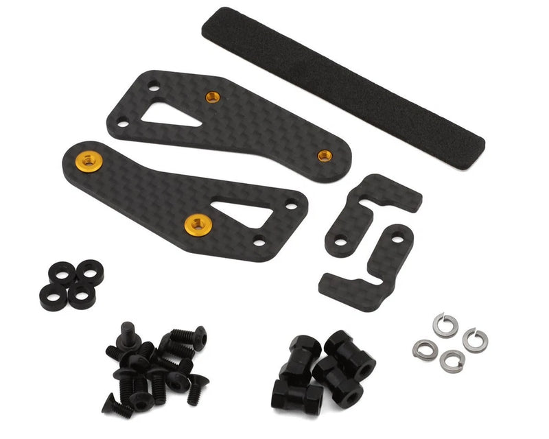 Koswork Kyosho Optima Mid Carbon Fiber Shorty LiPo Battery Mount Set