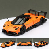 1:36 Scale Pagani Zonda R Model Car Diecast Toy Cars Doors Open Pull Back Orange